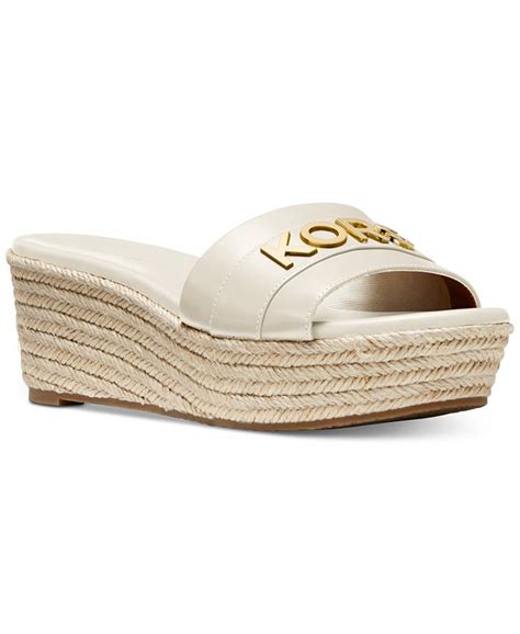 michael kors brady platform slide sandals|Michael Kors slip on sandals.